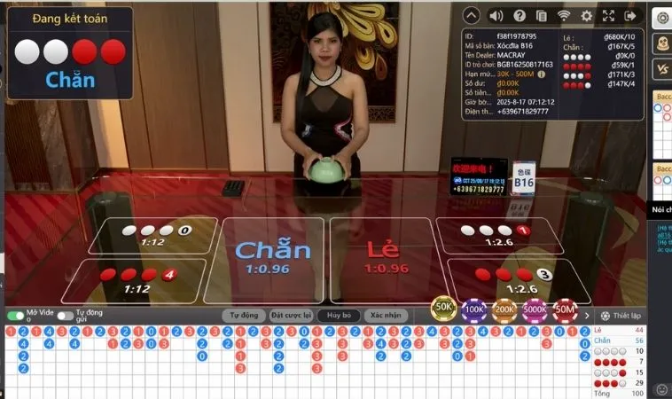 Các cửa cược trong game Xóc Đĩa tại 99OK